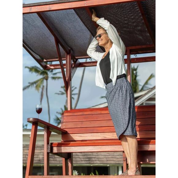 RipSkirt Hawaii Black Pearl Batik Length 3 Large Velcro Rip Skirt Active Travel - Picture 2 of 8